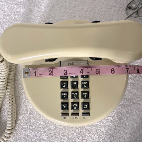 Vintage 70s Northern Telecom Ivory Round Push Button Phone Telephone - Picture 16 of 16